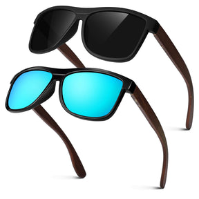 Classic Wayfarer Walnut Wood Sunglasses MJ1707