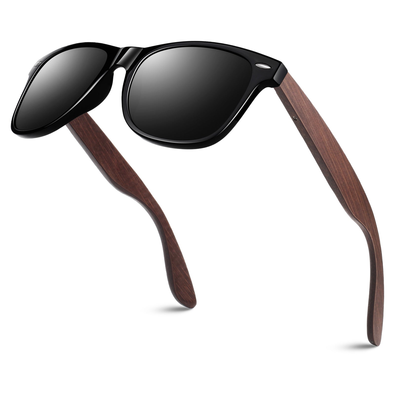 Classic Wayfarer Walnut Wood Sunglasses MJ1708