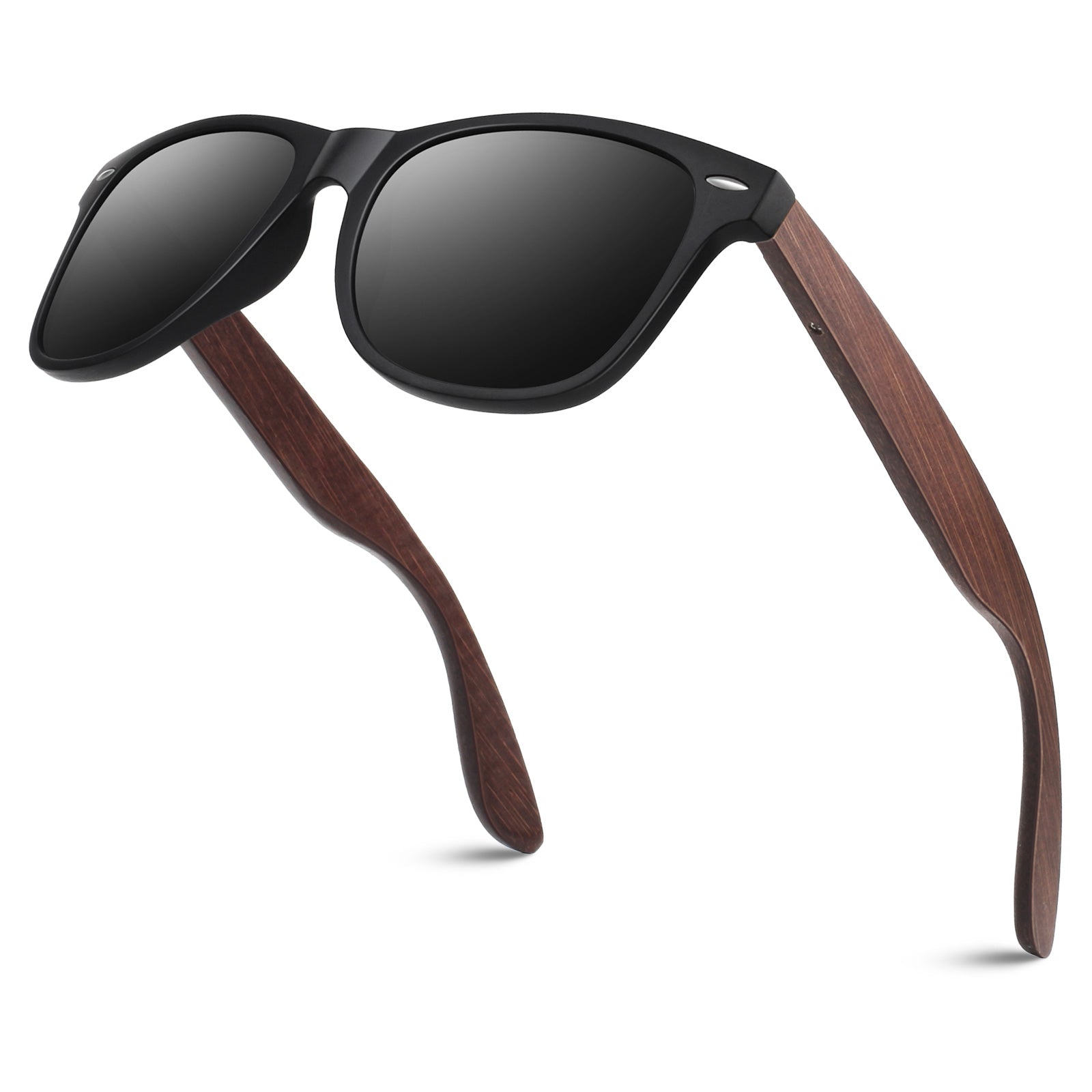 Classic Wayfarer Walnut Wood Sunglasses MJ1708