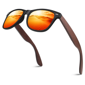 Classic Wayfarer Walnut Wood Sunglasses MJ1708