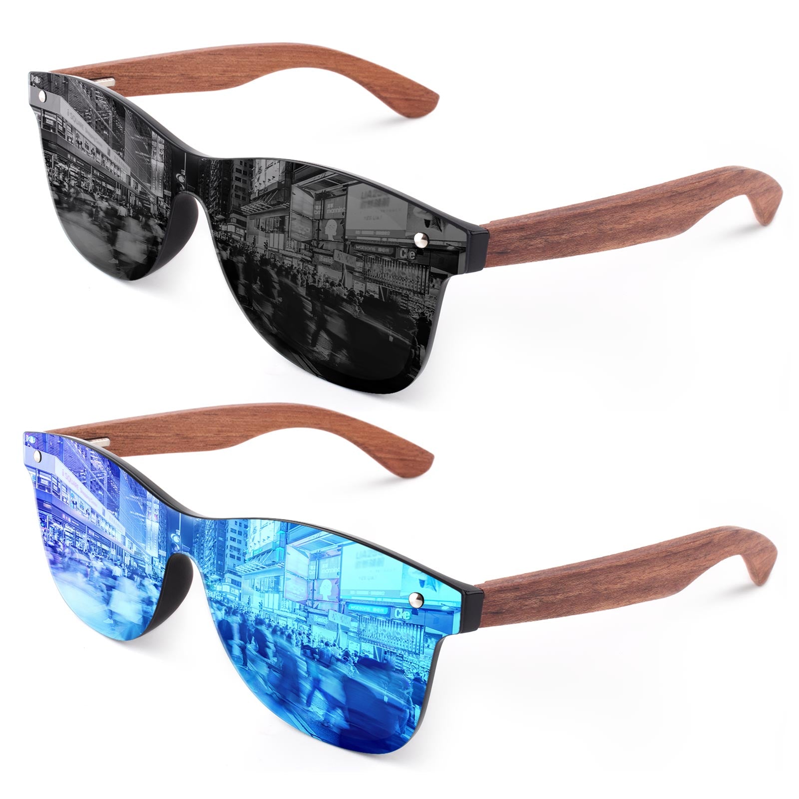 Wayfarer wood clearance sunglasses