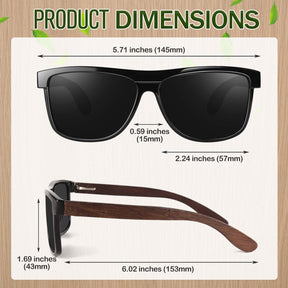 Classic Wayfarer Walnut Wood Sunglasses MJ1707