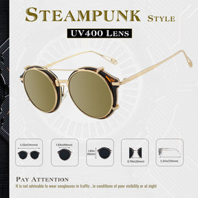 Round Steampunk Sunglasses MJ576