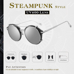 Round Steampunk Sunglasses MJ576