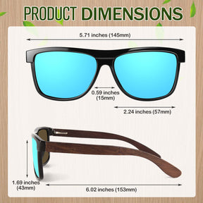 Classic Wayfarer Walnut Wood Sunglasses MJ1707