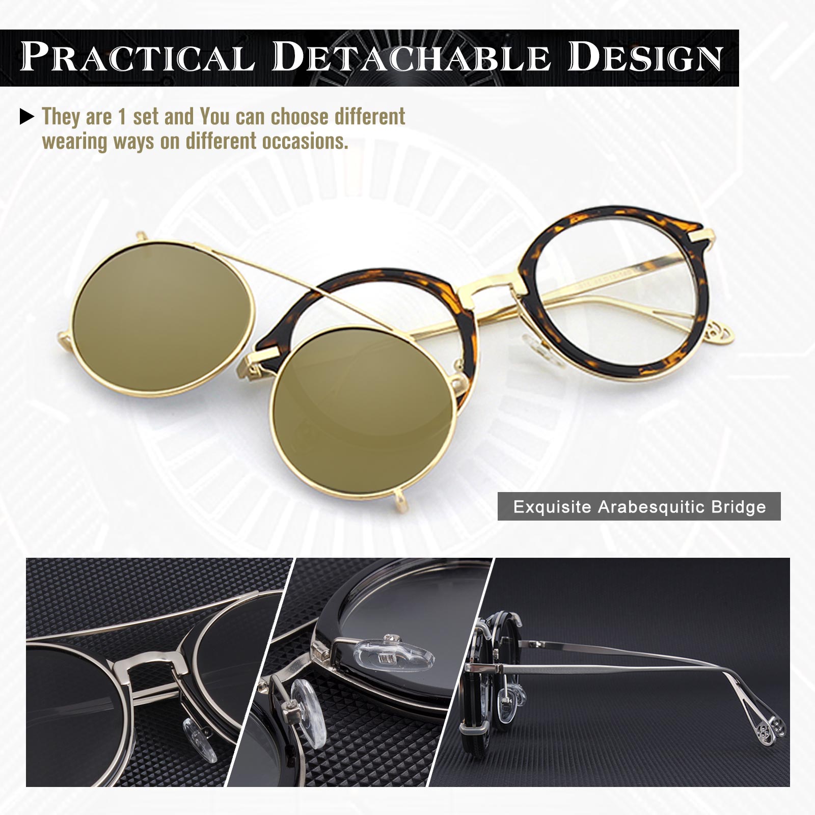 Round Steampunk Sunglasses MJ576