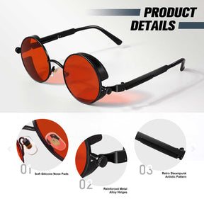 Round Steampunk Sunglasses MJ372