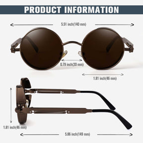 Round Steampunk Sunglasses MJ372