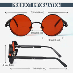 Round Steampunk Sunglasses MJ372